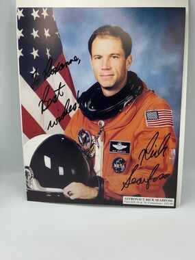 Astronaut Rick Searfoss Signed NASA Litho Photo Space Shuttle Autograph 8x10